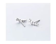 Load image into Gallery viewer, pendientes de plata de ley 925 con estrellas y Circonia cúbica para mujer, joyería llamativa