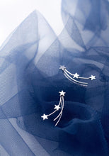 Cargar imagen en el visor de la galería, Venta caliente Real 925 Plata de Ley estrellas línea moda pendientes encanto Simple para mujeres