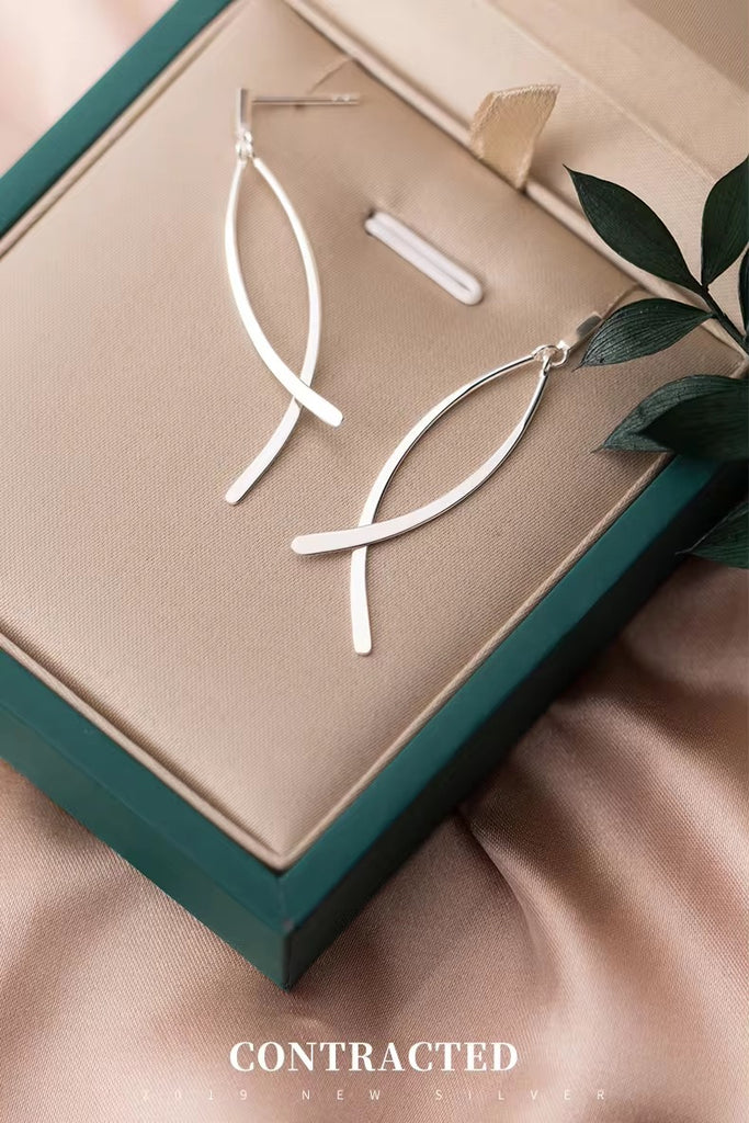 pendientes de plata de ley 925 con forma de cruz para mujer