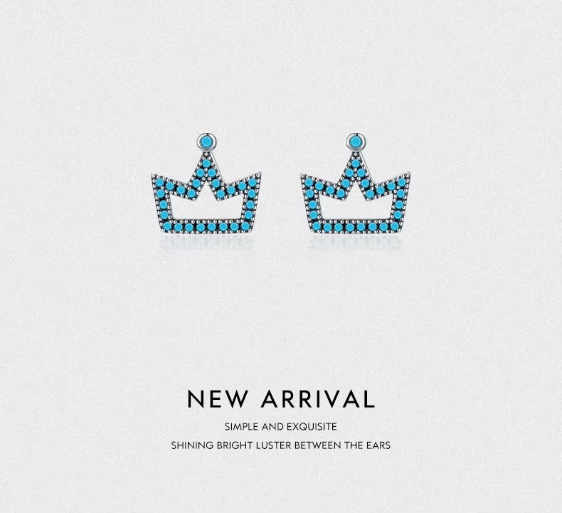 pendientes de plata de primera ley y turquesa para mujer