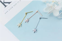 Load image into Gallery viewer, pendientes de gota de 3 colores para mujer, de Plata de Ley 925, brillante, transparente