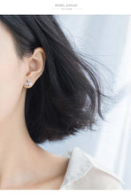 Load image into Gallery viewer, pendientes de plata de ley 925 con forma de luna y estrellas para mujer