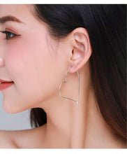 Load image into Gallery viewer, pendientes de aro de Plata de Ley 925 para mujer y niña