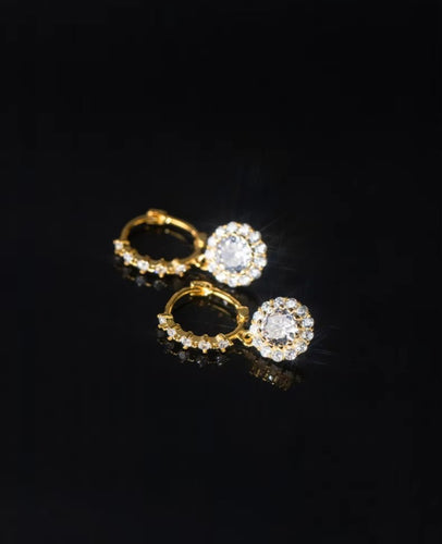 pendientes de plata de ley 925 con Circonia cúbica