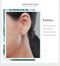 Load image into Gallery viewer, pendientes de plata de primera ley y circón para mujer