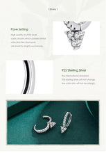 Load image into Gallery viewer, pendientes de plata de primera ley y Circonia cúbica para mujer