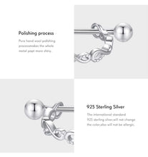 Load image into Gallery viewer, pendientes de aro de Plata de Ley 925 para mujer y niña, aretes huecos