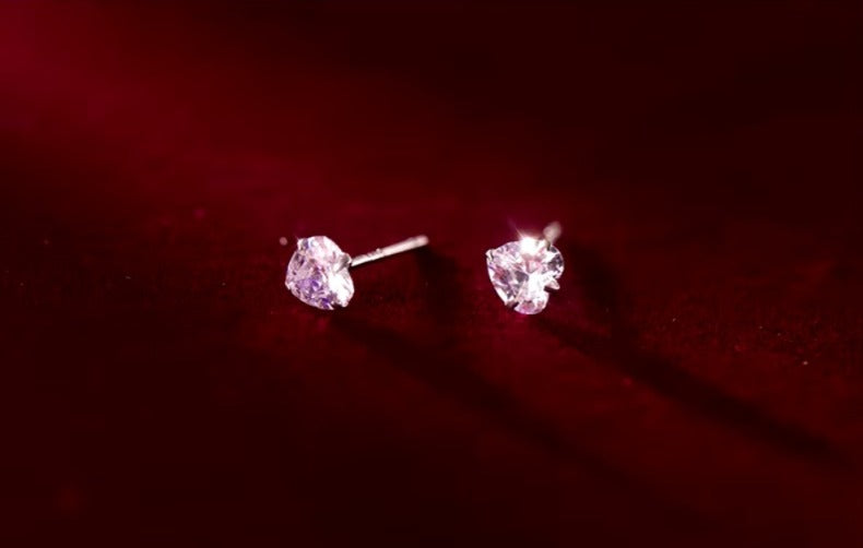 pendientes de plata de primera ley y Circonia cúbica para mujer, aretes pequeños