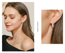Load image into Gallery viewer, pendientes de plata de ley 925 chapados en platino para mujer