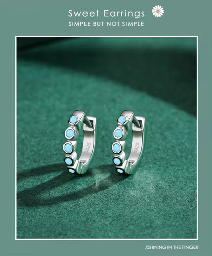 pendientes pequeños de Plata de Ley 925 para mujer y niña