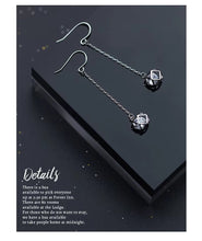 Load image into Gallery viewer, pendientes de gota de circonia cúbica para mujer, aretes de plata de ley 100% auténtica