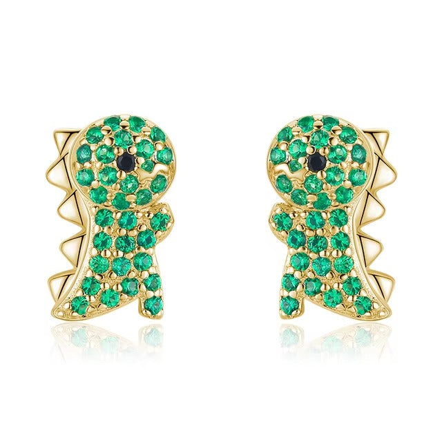 pendientes de tuerca de dinosaurio para mujer