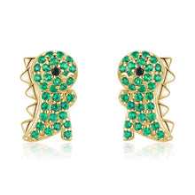 Cargar imagen en el visor de la galería, pendientes de tuerca de dinosaurio para mujer