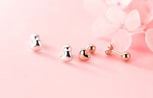 Load image into Gallery viewer, pendientes de plata de ley 925 con corazones brillantes