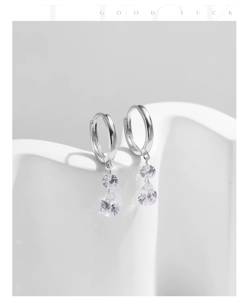 pendientes de aro de Plata de Ley 925 para mujer