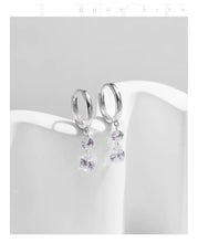 Load image into Gallery viewer, pendientes de aro de Plata de Ley 925 para mujer