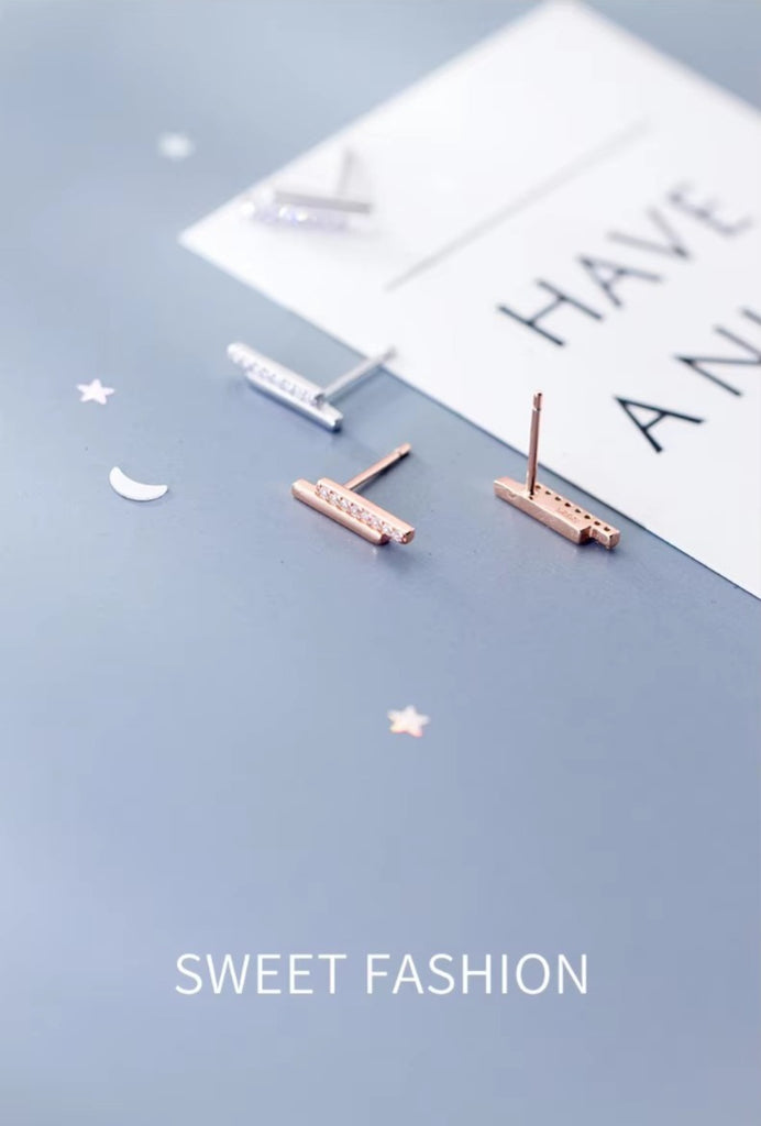 pendientes minimalistas de circón para mujer, joyería pequeña de verano