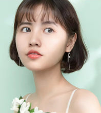 Load image into Gallery viewer, pendientes de gota de perla cuadrada para mujer