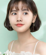 Load image into Gallery viewer, pendientes de gota de perla cuadrada para mujer