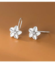 Load image into Gallery viewer, pendientes de plata de ley 925 con diseño de flores para mujer, joyería fina