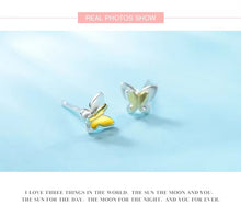 Cargar imagen en el visor de la galería, pendientes de tuerca de mariposa para mujer