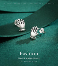 Load image into Gallery viewer, pendientes de plata de ley 2021 auténtica para mujer y niña, joyería fina con cierre de tuerca