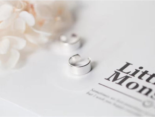 pendientes minimalistas de Plata de Ley 925 para mujer y niña, aretes redondos de Clip