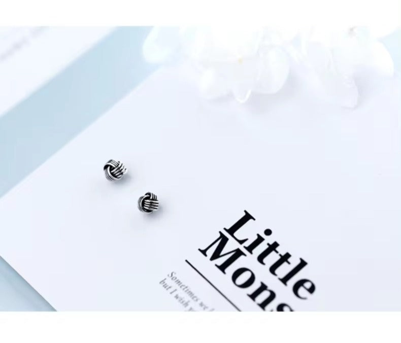 diseño Original 5 Estilo Vintage línea pendientes de perno para mujer 925 Plata de Ley