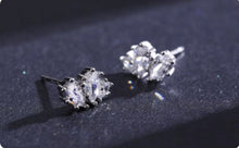 Load image into Gallery viewer, pendientes de plata de ley 925 con circonita cúbica para mujer, aretes brillantes con forma de gota
