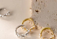Load image into Gallery viewer, pendientes de aro de Plata de Ley 925 para mujer