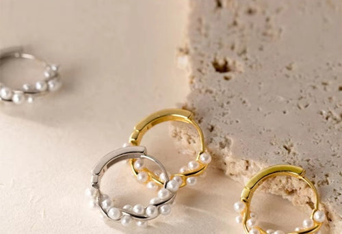 pendientes de aro de Plata de Ley 925 para mujer