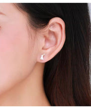 Load image into Gallery viewer, pendientes de plata de ley 925 con forma de conejo