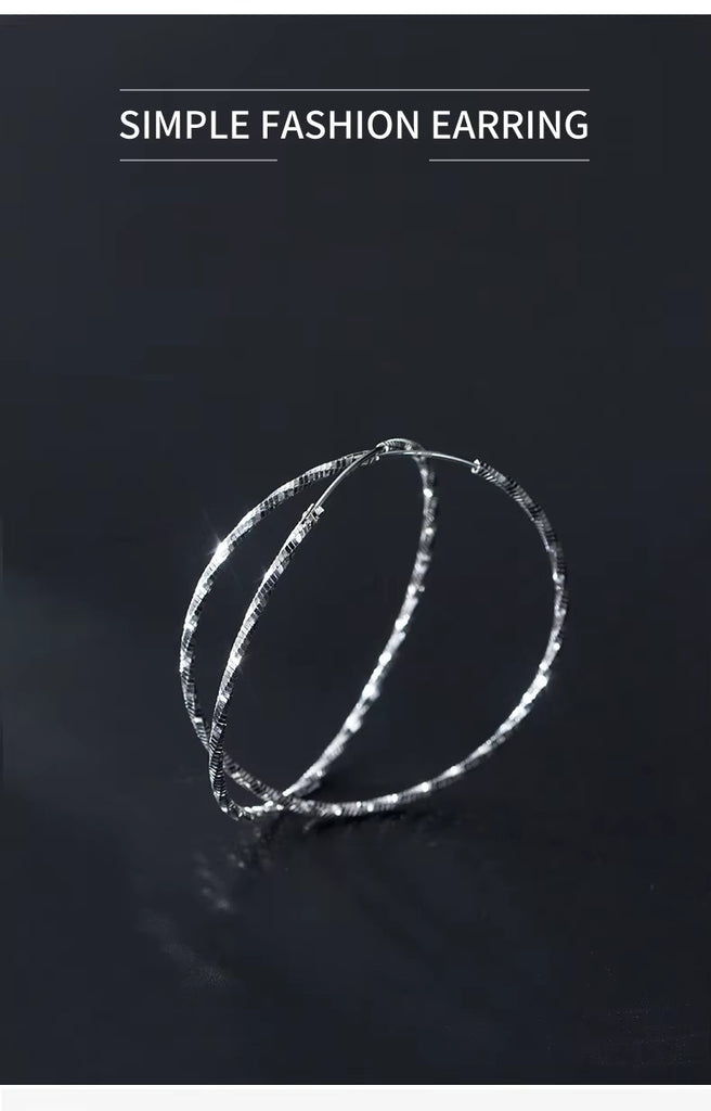 pendientes de aro grandes brillantes para mujer
