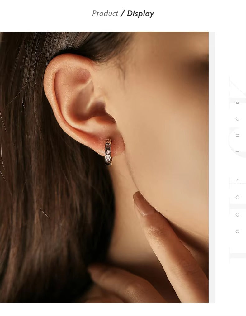pendientes de aro de Plata de Ley 925 para mujer