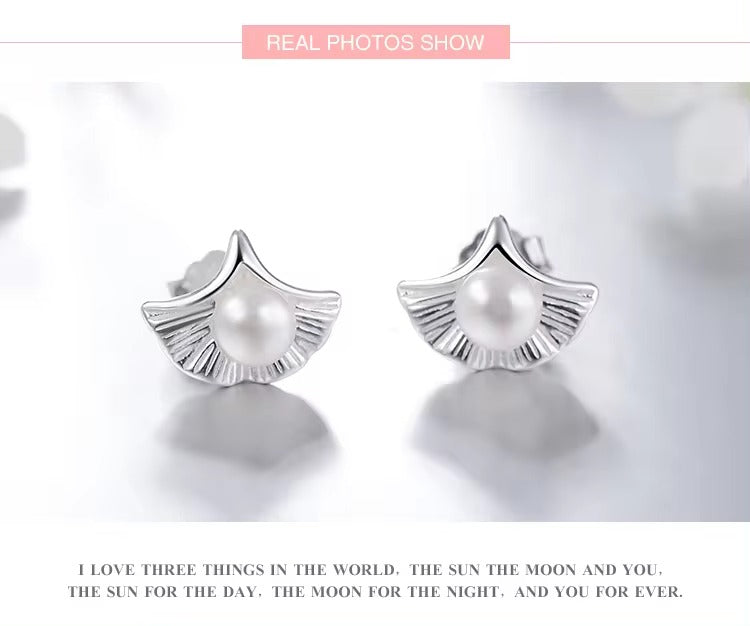 pendientes de plata de ley 925 con perlas naturales de agua dulce para mujer