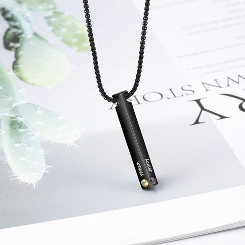 collares de barra con nombre grabado personalizado para mujer Laila joyas