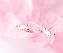 Load image into Gallery viewer, pendientes de plata de ley 100% con forma de gato