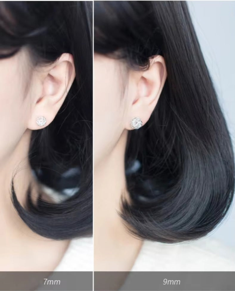 Venta caliente redondo Clew línea Stud pendientes 925 plata esterlina encanto Simple