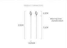 Load image into Gallery viewer, pendientes de aro de Plata de Ley 925 auténtica para mujer