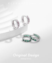 Load image into Gallery viewer, pendientes de aro de Plata de Ley 925 para mujer