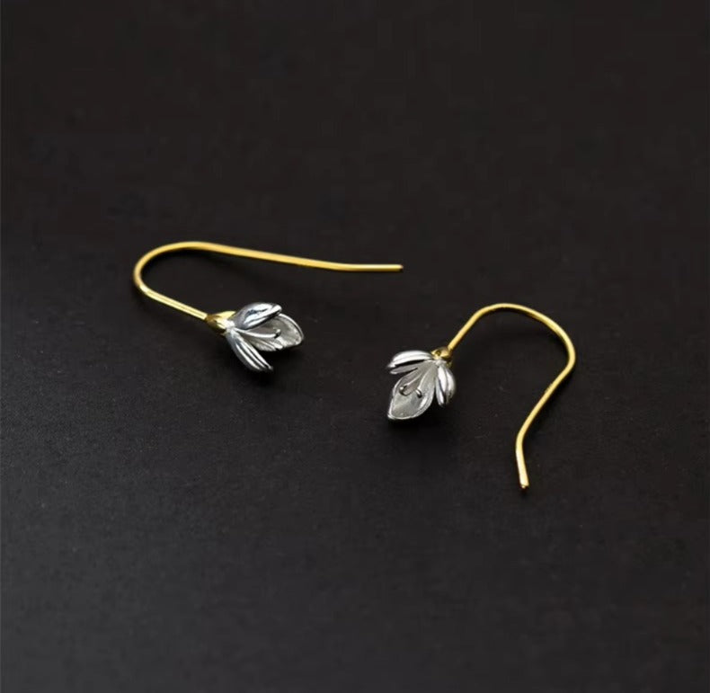 pendientes minimalistas de empalme para mujer