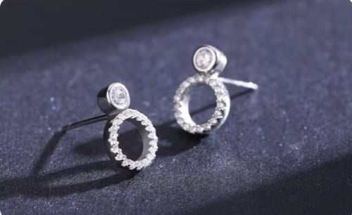 pendientes de plata de ley 100% 925 auténtica para mujer