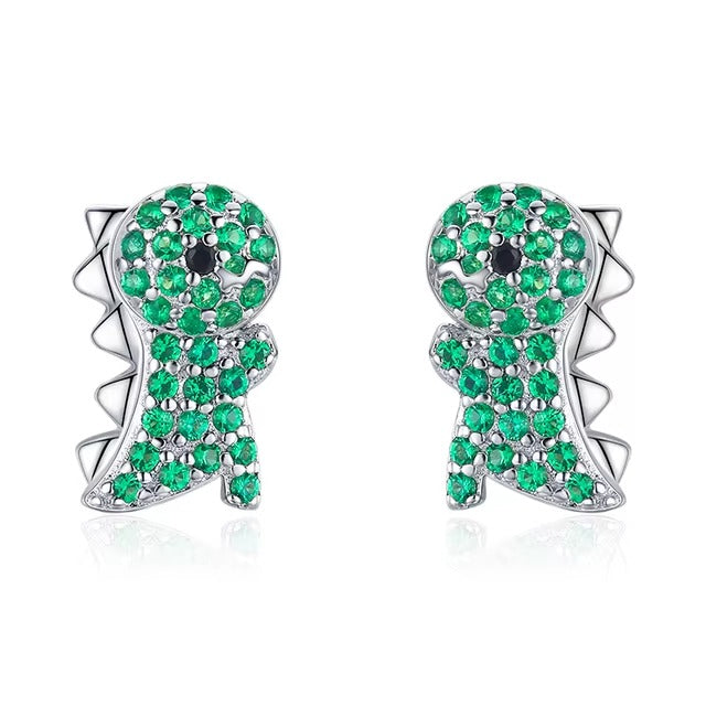 pendientes de tuerca de dinosaurio para mujer