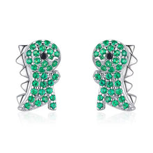 Cargar imagen en el visor de la galería, pendientes de tuerca de dinosaurio para mujer