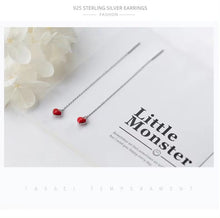 Load image into Gallery viewer, pendientes de plata de ley 925 con forma de corazón esmaltado para mujeres