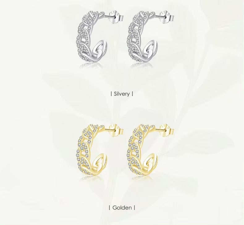 pendientes de plata de ley 925 chapados en platino para mujer