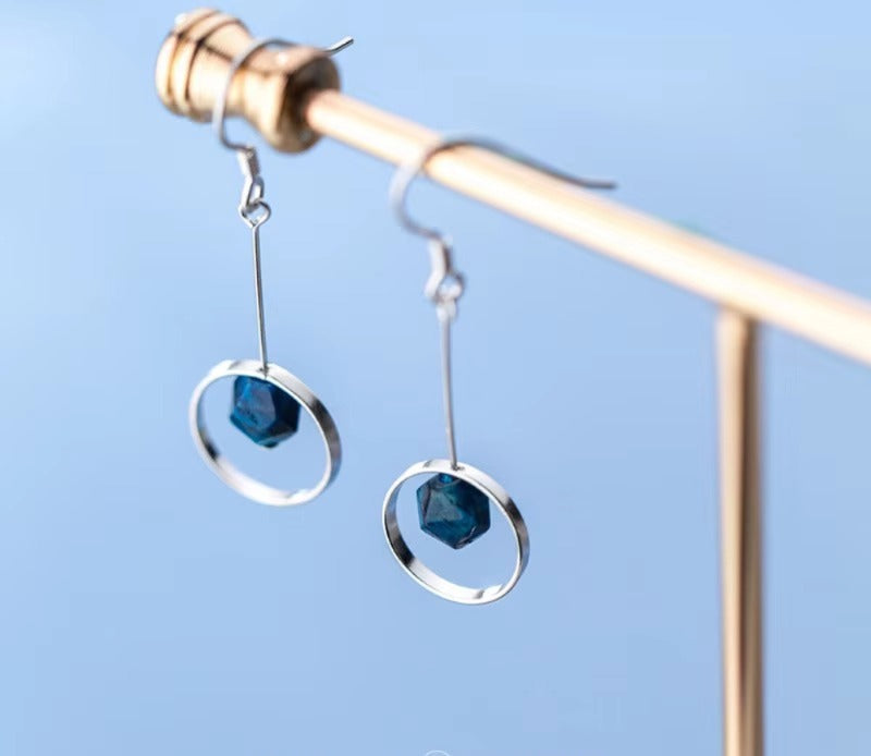 pendientes de plata de ley 925 con forma de gota para mujer, joyería fina