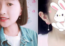 Load image into Gallery viewer, pendientes de gota de 3 colores para mujer, de Plata de Ley 925, brillante, transparente