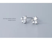 Load image into Gallery viewer, pendientes de plata de primera ley y circón para mujer