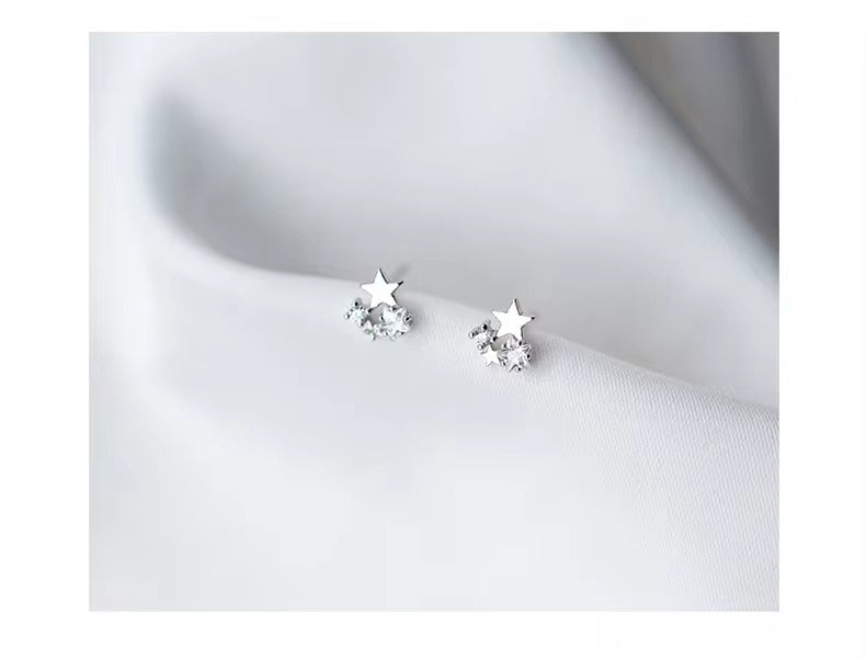 pendientes de plata de primera ley y circón para mujer